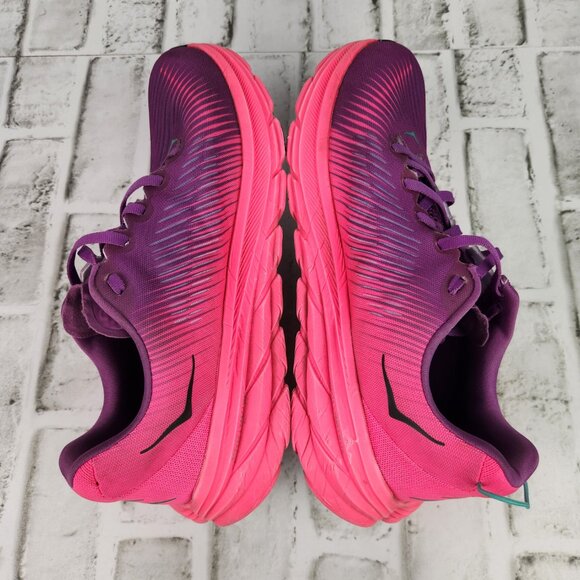 Hoka One One Rincon 3 Women Sz 9.5 B Purple Pink Running Athletic Shoe Train Gym - Picture 7 of 10